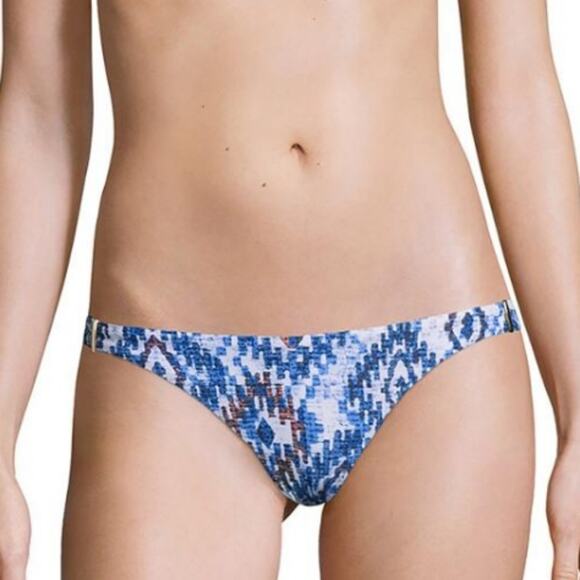 Melissa Odabash Martinique Blue Print Bandeau Bikini size Large - Picture 8 of 13